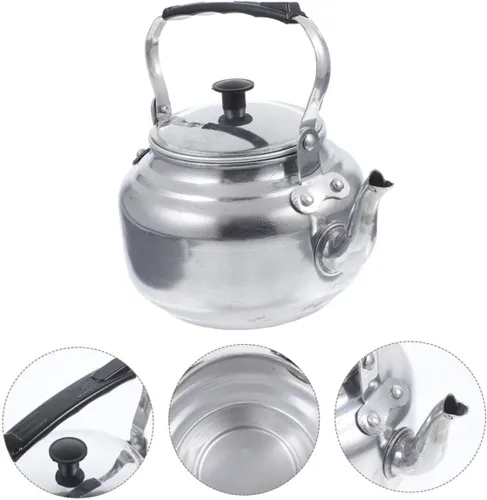 Vista 8 de Tetera de aleación de aluminio con filtro para hervir té y agua para uso doméstico y camping