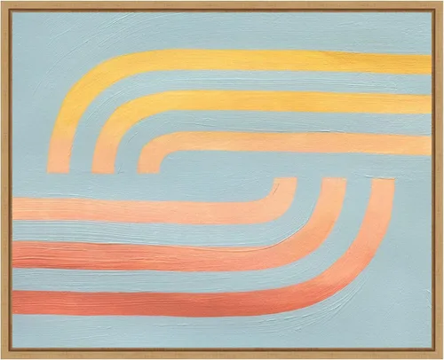 Vista 10 de Amanti Art Framed Canvas Wall Art 16x20 Woven Sea And Sun II by Grace Popp, Framed Wall Art Canvas, Abstract Artwork, Traditional Decor, Small
