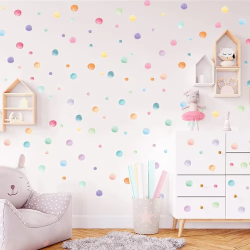Vista 25 de 208Pcs Pegatinas de Pared de Flores Boho, Calcomanías de Pared de Flores Rosas, Autoadhesivas, Flores Silvestres de Acuarela Neutrales Extraíbles