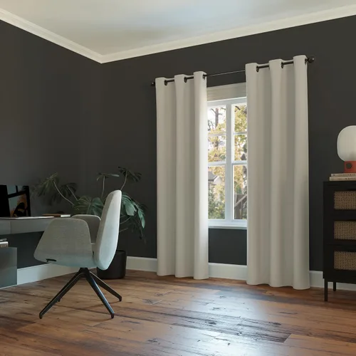 Vista 73 de Sun Zero Easton Panel de Cortina Opaca con Ojales de Ahorro de Energía, 40" x 63", Gris, Gris Raíz = {'valor': "['Gris']"}