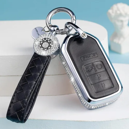 Vista 4 de Compatible con Honda Accord Civic CRV Pilot HRV Odyssey Ridgeline Passport Funda para Llavero