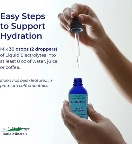Vista 4 de Eidon Electrolytes - Gotas de electrolitos líquidos, suplemento mineral iónico para añadir al agua, reponer y equilibrar el equilibrio