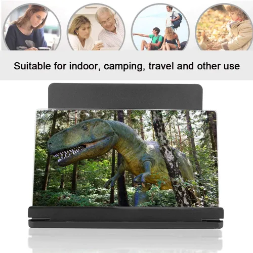 Vista 5 de EBTOOLS Lupa de pantalla para teléfono, amplificador de video HD de 12 pulgadas, soporte para teléfono celular, adecuado para interiores