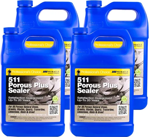 Vista 13 de Miracle Sealants 511 Porous Plus Premium - Sellador de encimeras, piedras y azulejos, cuarto de galón Deep penetrating stain & water protection