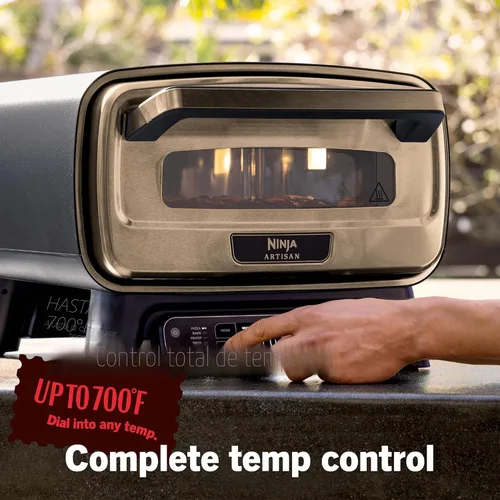 Vista 6 de Ninja Artisan MO201BL1 - Horno de pizza para exteriores, 12 pulgadas, pizza de 3 minutos, napolitano, corteza fina, New York Chicago, personalizado