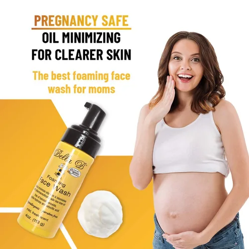 Vista 3 de BELLA B Jabón facial espumoso de 4 onzas – Lavado facial seguro para el embarazo – Lavado facial espumoso de árbol de té hecho con ingredientes