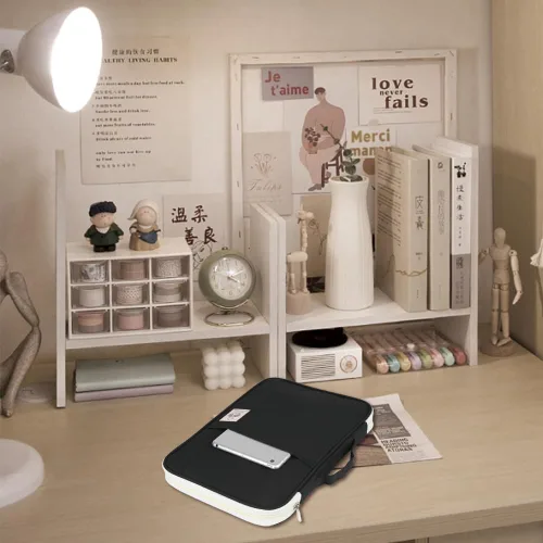 Vista 5 de Carpeta de archivos de bolsa de documentos A4, multifuncional A4 bolsas de documentos, organizador de cartera, bolsa de viaje impermeable