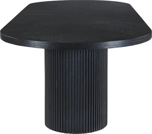 Vista 11 de Meridian Furniture Mesa de comedor de madera de roble negro Belinda