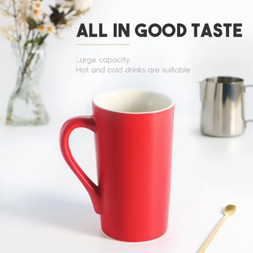Vista 5 de harebe Tazas de café grandes de 20 onzas, taza de cerámica suave para pareja para oficina y hogar, hombres, papá, gran capacidad con tazas de asa