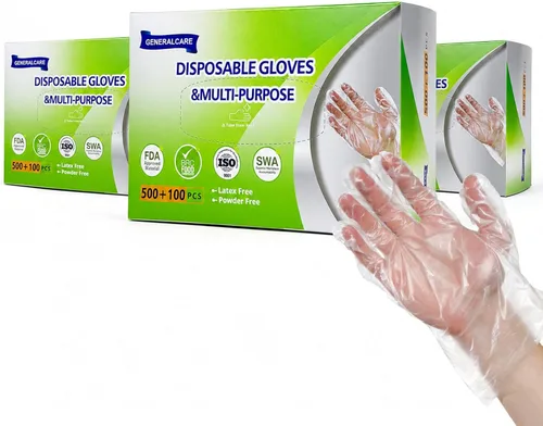 Vista 10 de Guantes desechables de plástico para manipulación de alimentos, servicio de cocina, guantes desechables para cocinar
