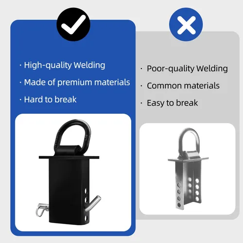Vista 4 de 4 piezas anclajes de amarre de anillo en D de bolsillo de estaca ajustable resistente con pasador de enganche de 1/2 pulgada aptos para camiones