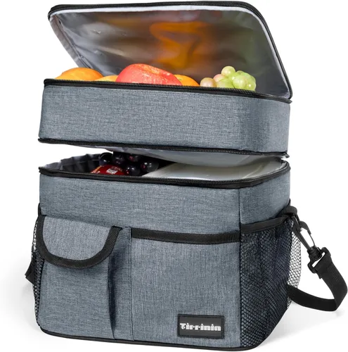 Vista 14 de Tirrinia Bolsa de Almuerzo Aislada para Mujeres y Hombres, Contenedores de Caja de Almuerzo a Prueba de Fugas para Adultos, Trabajo, Escuela