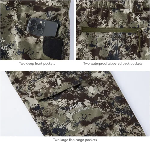 Vista 5 de BASSDASH Walker Men's Waterproof Breathable Hunting Pants