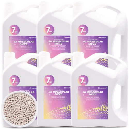 Vista 22 de Wisesorb - Perlas desecantes de tamiz molecular 5A de 3.17 KG, deshumidificadores dessecantes reutilizables absorbentes de humedad