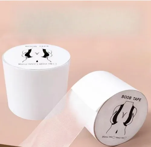 Vista 3 de Wide Boob Tape 4" x16Ft,Breast lift tape,Bra Replace Tape, 4 inch boob tape, Wide Boob chest tape 5.0 meters