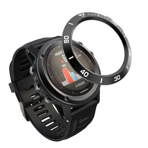 Vista 7 de AISPORTS Anillo de bisel compatible con Garmin Fenix 3/Fenix 3 HR bisel Loop cubierta adhesiva antiarañazos acero inoxidable bisel de metal marco