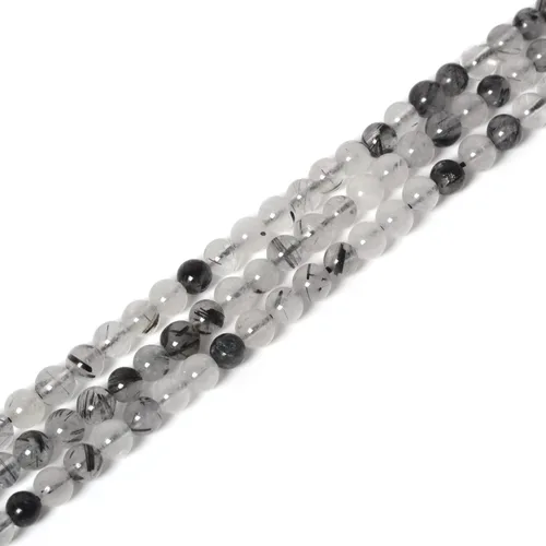 Vista 57 de 7 piedras preciosas de chakras de 0.157 in redondas de cristal curativo sueltas de 16 pulgadas para hacer cuentas de joyería