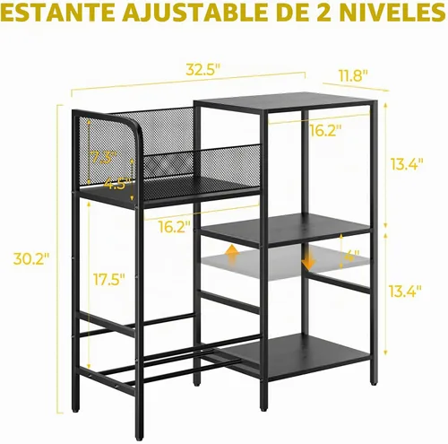 Vista 8 de Soporte para tocadiscos con luz LED, soporte para tocadiscos con almacenamiento de vinilo para más de 300 álbumes, gabinete multimedia de 3 niveles