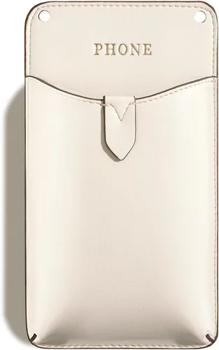 Vista 2 de ROWNYEON Monederos pequeños para teléfono celular para hombres y mujeres, portátil, ligero, casual, diario, para viajes, tarjetero de crédito, Blanco