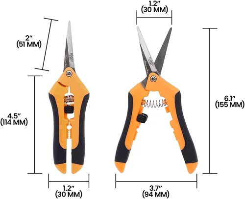 Vista 6 de Zenport Podadora curvada hidropónica de Microblade H355C, hoja de acero inoxidable