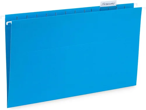 Vista 8 de Blue Summit - Carpetas colgantes de tamaño legal, carpetas de tamaño legal de 9.5 x 14.75 pulgadas, 25 archivos colgantes reforzados en varios
