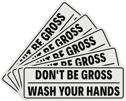 Vista 48 de Letrero de puerta o pared con texto en inglés "Don't Be Gross ("No seas gros") con texto en inglés "Don't Be G