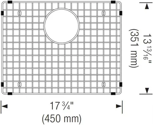 Vista 2 de BLANCO 221014 Rejilla de fregadero de acero inoxidable para fregadero Precis de 21