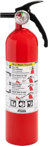 Vista 2 de Kidde Extintor de incendios para el hogar, 1-A:10-B:C, extintor de productos químicos secos, rojo, soporte de montaje incluido y extintor