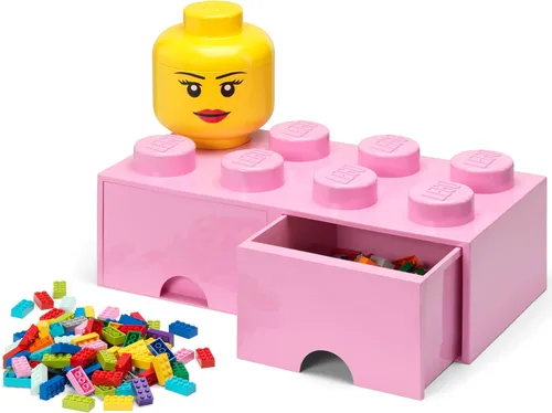 Vista 8 de LEGO - Cabezal de almacenamiento (pequeño), caja de almacenamiento de Amarillo brillante