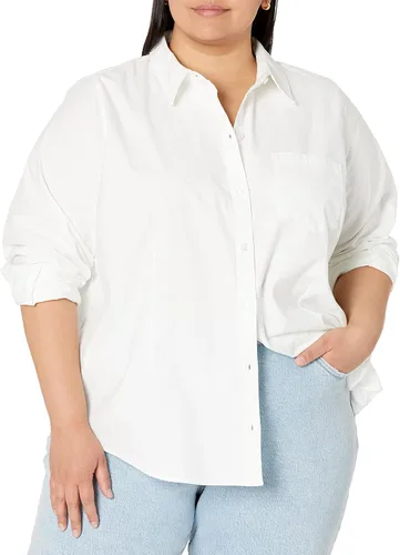 Vista 5 de Amazon Essentials Camisa Oxford elástica de manga larga con botones para mujer (disponible en tallas extragrandes)