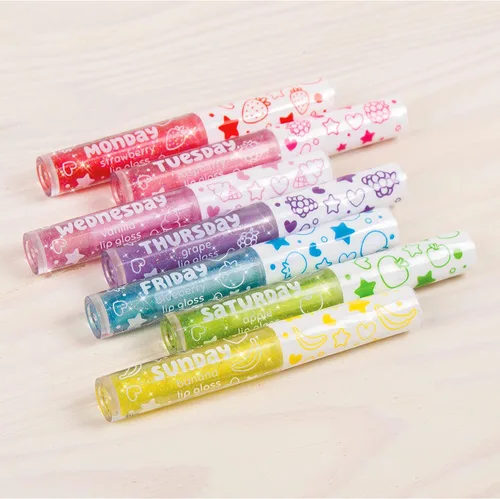 Vista 6 de Make It Real 3C4G 7 Days Glitter Lip Gloss - Set de sabores para niñas