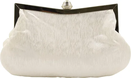 Vista 4 de RARITYUS Bolso de noche para mujer con forma de rosa de satén sedoso con elegante asa de metal para fiesta boda