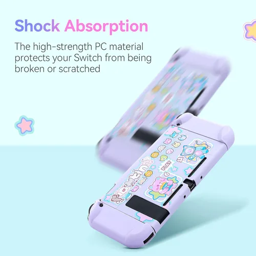 Vista 3 de GeekShare Protective Case Slim Cover Case Compatible with Nintendo Switch and Joy Con - Shock-Absorption and Anti-Scratch Animal Fighter