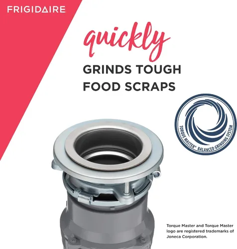 Vista 2 de Frigidaire 1/2 HP Eliminación de basura con cable directo para fregaderos de cocina FF05DISPD1, Gris