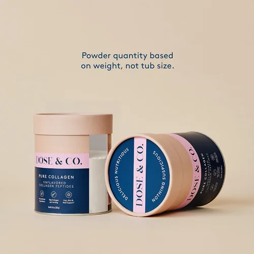 Vista 5 de DOSE & CO. Péptidos de colágeno puro para cabello, piel y uñas, sin sabor, suplemento en polvo de 10 onzas