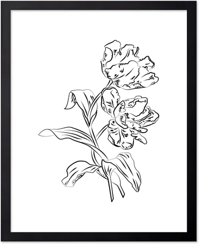 Vista 104 de Poster Master Póster Plumeria - Impresión de flores retro, arte floral, arte de flores tropicales, arte de línea - Arte de boceto - Arte abstracto