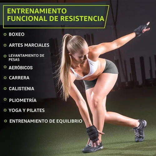 Vista 5 de ProsourceFit Guantes con peso, par de guantes muy resistentes de 2 lb. de neopreno para ejercicios de modelado y aeróbicos