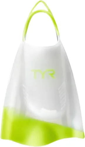 Vista 4 de TYR Hydroblade Fins - Short Blade Silicone Adult Training Swim Flippers 100% Premium Silicone Angled Blade Surface & Side Rails Natural