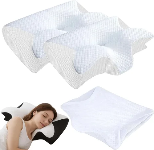 Vista 13 de GDSAFS Neckhaven Pillow Hospitality Collection, 2026 Nueva almohada ortopédica Neckhaven con funda de almohadas para el cuello, almohadas Azul