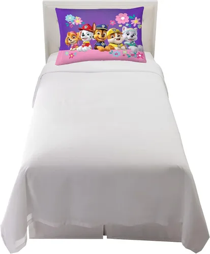 Vista 4 de Franco - Funda de almohada reversible de microfibra súper suave para niños, 20 in x 30 in, chicas de Paw Patrol Paw Patrol Girls