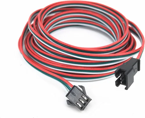 Vista 3 de Paquete de 2 unidades de 16.4 ft 16.4 pies 3 pines JST SM macho hembra enchufe LED cable conector para WS2812B WS2811 SK6812 Symphony luces LED
