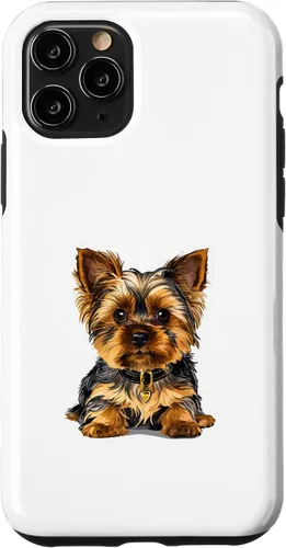 Vista 27 de Adorable Yorkshire Yorkie Terrier Puppy Yorky Funda para iPhone 16