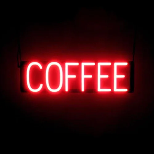 Vista 18 de SpellBrite Letrero de té Aspecto de letrero de té neón, luz LED azul, 13.1 x 6.3 pulgadas Ultra-Bright Click-Together Signage for Cafes, with