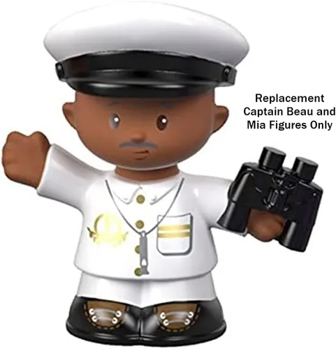 Vista 3 de Piezas de repuesto para Fisher-Price Little People Travel Together Friend Ship - FHD92 ~ Figuras de repuesto del capitán Beau y Mia