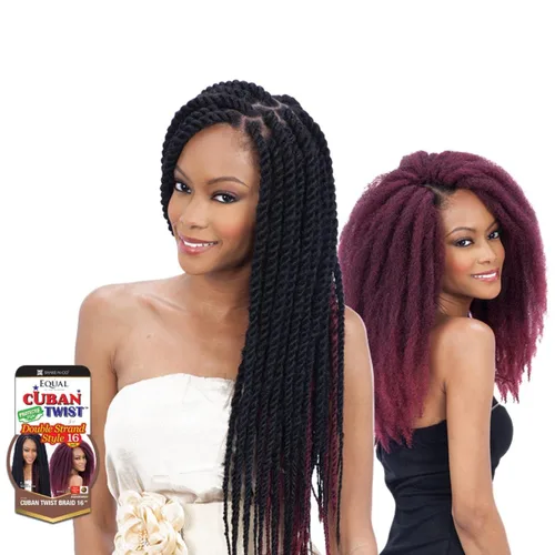 Vista 4 de Trenzas de pelo sintético Havana Twist estilo cubano, 16", 1