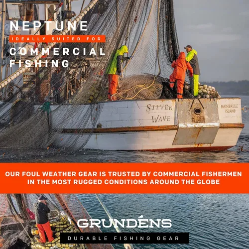 Vista 5 de Grundens Neptune - Sudadera de pesca comercial para hombre, impermeable, ajustable, Anorak
