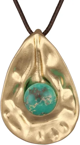 Vista 37 de Jeilwiy Collar de cuero para mujer, collar funky, gargantilla de cuerda con colgante, joyería de estilo bohemio