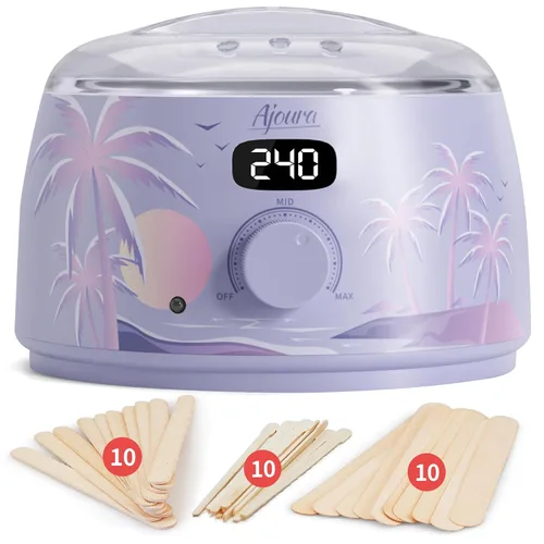 Vista 10 de Ajoura Kit de calentador de cera digital, sistema de depilación de calor Verde
