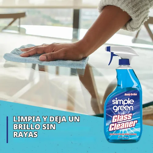 Vista 3 de SIMPLE GREEN Listo para usar Limpiador de Vidrios, 32 onzas., Azul