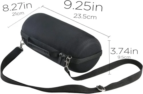 Vista 5 de co2CREA - Funda rígida de viaje para Bose portátil Smart/Home Speaker, color negro Charging Cradle Compatible, Triple Case with Shoulder Straps